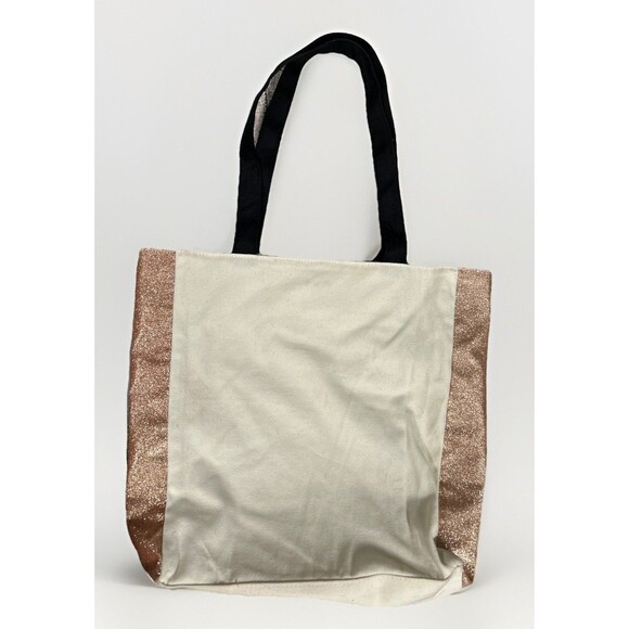 Daisy Marc Jacobs Tote Bag Ivory & Rose Gold Sparkle NWT - Picture 2 of 5